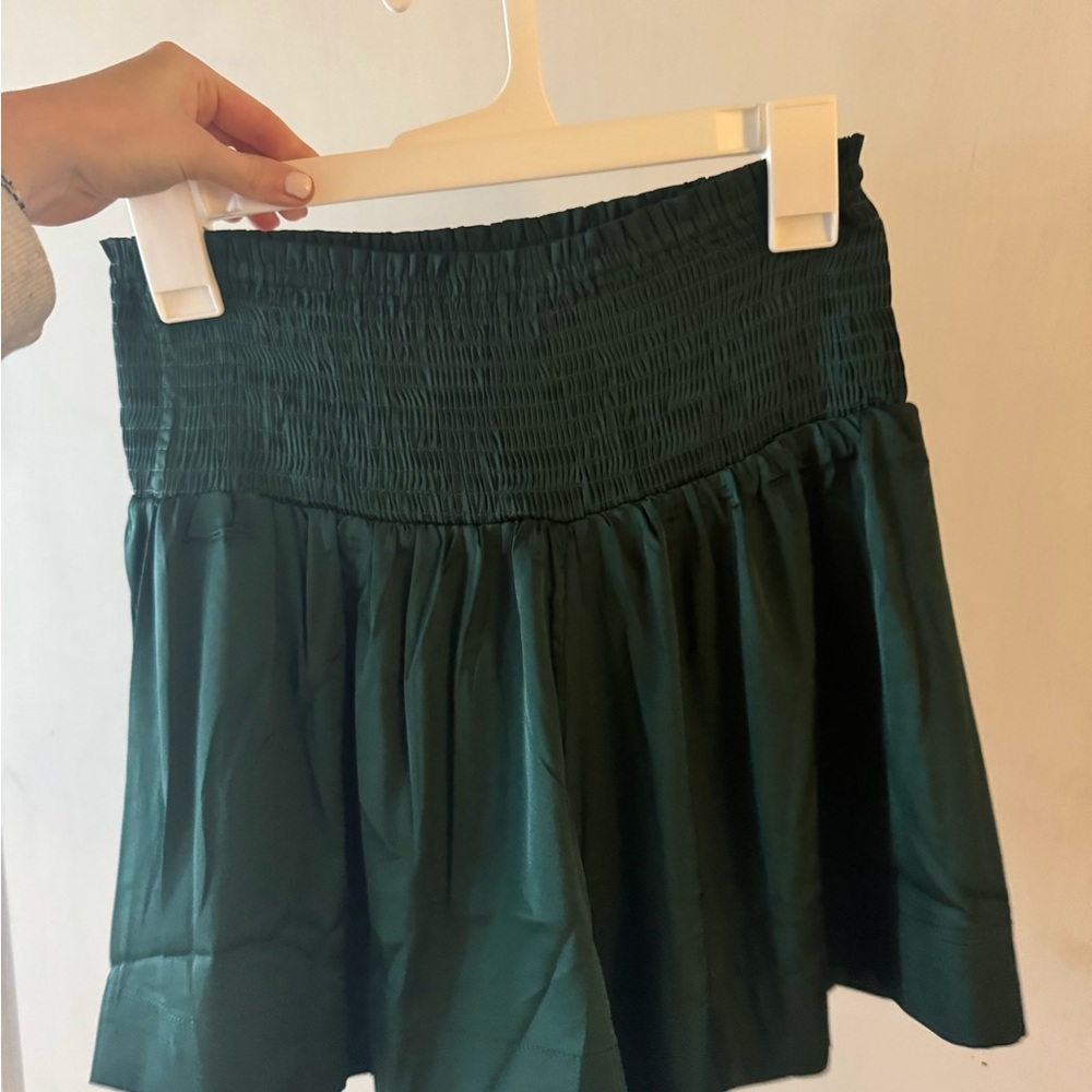 TCEC Dark Green Skirt with Elastic Waist